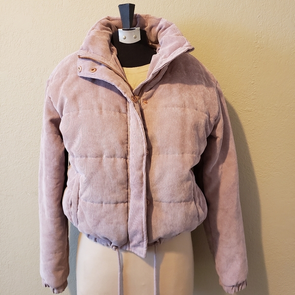 Fashion nova cover your tracks puffer jacket mauve - Picture 7 of 8